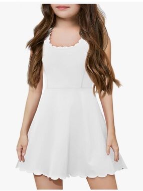 Batermoon Girls Tennis Dress w/Shorts Workout Golf Skort Dress w/ Pockets 7-8